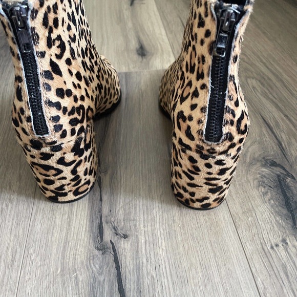Steve Madden Womens Size 10 JILLIAN Calf Hair Leopard Print Booties Ankle Boot - Picture 12 of 16